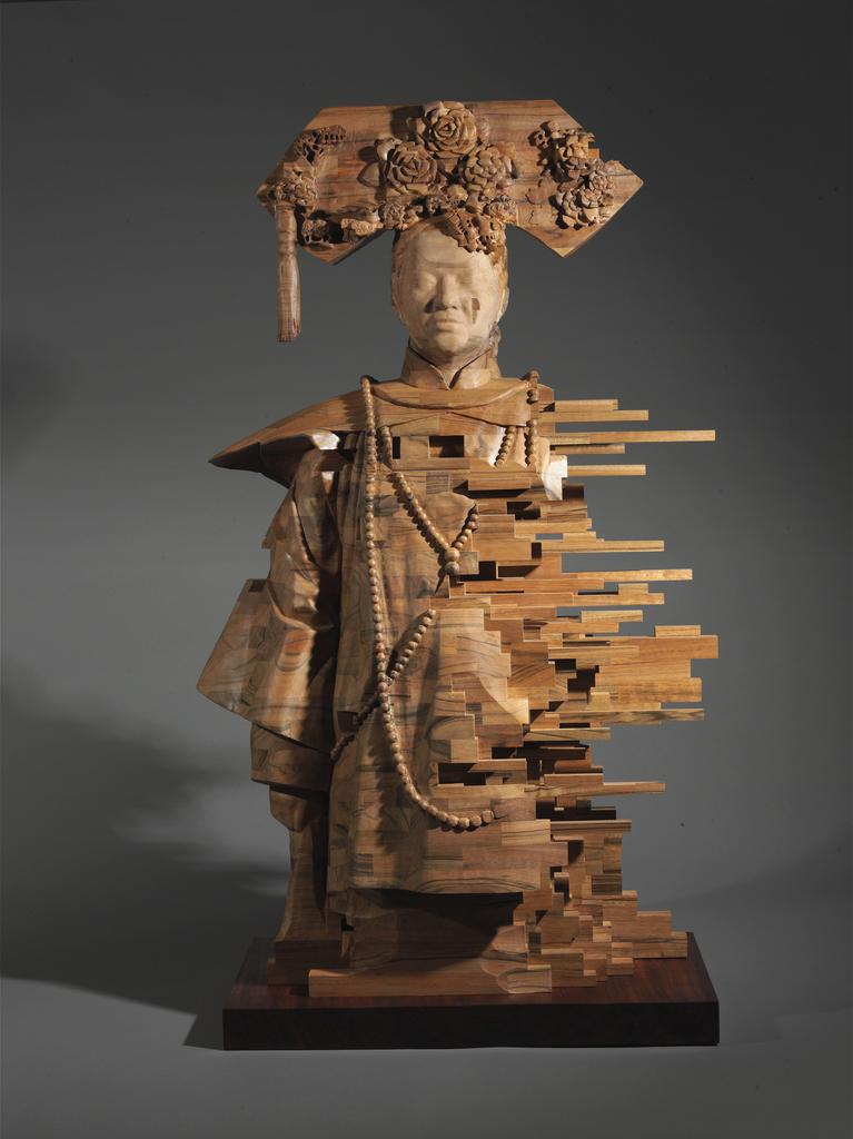 Glitch wood carving, Hsu Tung Han