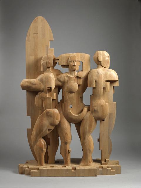 Glitch wood carving, Hsu Tung Han