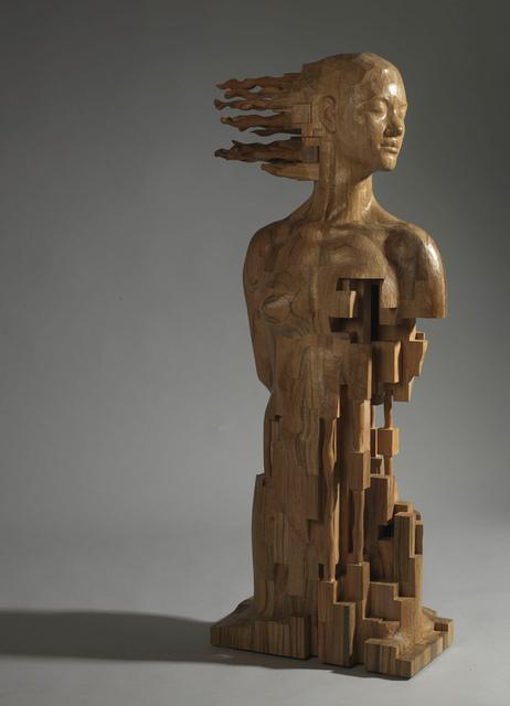 Glitch wood carving, Hsu Tung Han