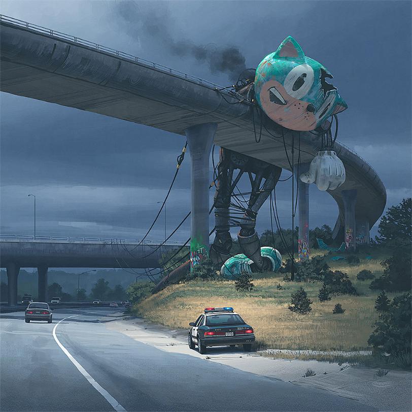 Robot Dystopia 1, Simon Stalenhag