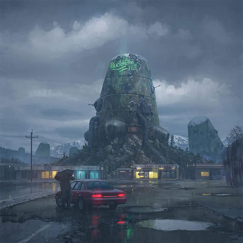 Robot Dystopia 9, Simon Stalenhag